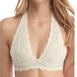Free People, Off-White Halter Bralette, Size S